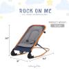 imageDream on Me Rock With Me 2in1 Baby Rocker and Stationary Seat Infant Rocker with Removable Toy Bar Soothing Music ampamp Vibration 06 Months Up to 20 LbsBlue