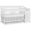 imageDream On Me 5 in 1 Brody Convertible Crib With Changing Table Converts From Crib to Toddler Bed Day Bed and Kids Sofa and Full Size Bed JPMA Certified Baby CribWhite