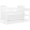 imageDream On Me Anna 3in1 FullSize Crib and Changing Table Combo in Steel Grey Greenguard Gold Certified NonToxic Finishes Includes 1quot Changing Pad Wooden Nursery FurnitureWhite