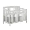 imageDream On Me Ashton 4In1 Convertible Crib In White Greenguard Gold JPMA Certified NonToxic Finishes Features 4 Mattress Height Settings Made Of Solid PinewoodGrey