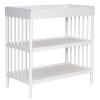 imageDream On Me Clover 4in1 Modern Island Crib with Rounded Spindles in Olive Convertible Crib MidCentury Meets Modern Coordinates with The Clover Changing CounterWhite