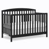 imageDream On Me JPMA ampamp Greenguard Gold Certified Odelle 5 in 1 Convertible Crib in Pebble Grey Built of Sustainable Pinewood 3 Mattress Height Settings NonToxic WaterBased Paint FinishMatte Black