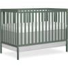 imageDream On Me Synergy 5In1 Convertible Crib In Black JPMA ampamp Greenguard Gold Certified Constructed out of solid reclaimed New Zealand Pine wood Features 3 mattress height settingsMeadow Green