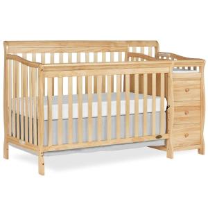 imageDream On Me 5 in 1 Brody Convertible Crib With Changing Table Converts From Crib to Toddler Bed Day Bed and Kids Sofa and Full Size Bed JPMA Certified Baby CribNatural