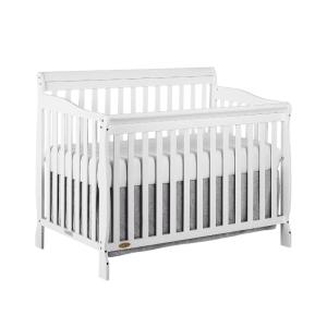imageDream On Me Ashton 4In1 Convertible Crib In White Greenguard Gold JPMA Certified NonToxic Finishes Features 4 Mattress Height Settings Made Of Solid PinewoodWhite