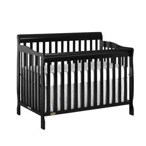 imageDream On Me Ashton 4In1 Convertible Crib In White Greenguard Gold JPMA Certified NonToxic Finishes Features 4 Mattress Height Settings Made Of Solid PinewoodBlack