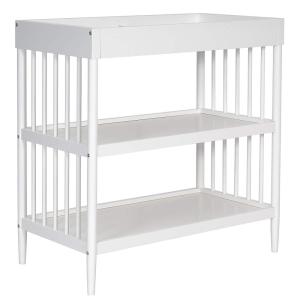 imageDream On Me Clover 4in1 Modern Island Crib with Rounded Spindles in Olive Convertible Crib MidCentury Meets Modern Coordinates with The Clover Changing CounterWhite