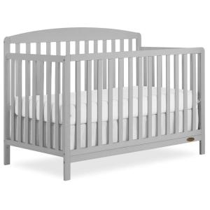 imageDream On Me JPMA ampamp Greenguard Gold Certified Odelle 5 in 1 Convertible Crib in Pebble Grey Built of Sustainable Pinewood 3 Mattress Height Settings NonToxic WaterBased Paint FinishPebble Grey