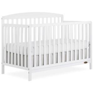 imageDream On Me JPMA ampamp Greenguard Gold Certified Odelle 5 in 1 Convertible Crib in Pebble Grey Built of Sustainable Pinewood 3 Mattress Height Settings NonToxic WaterBased Paint FinishWhite