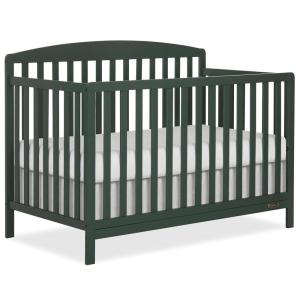 imageDream On Me JPMA ampamp Greenguard Gold Certified Odelle 5 in 1 Convertible Crib in Pebble Grey Built of Sustainable Pinewood 3 Mattress Height Settings NonToxic WaterBased Paint FinishForest Green