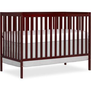 imageDream On Me Synergy 5In1 Convertible Crib In Black JPMA ampamp Greenguard Gold Certified Constructed out of solid reclaimed New Zealand Pine wood Features 3 mattress height settingsCherry