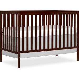 imageDream On Me Synergy 5In1 Convertible Crib In Black JPMA ampamp Greenguard Gold Certified Constructed out of solid reclaimed New Zealand Pine wood Features 3 mattress height settingsEspresso