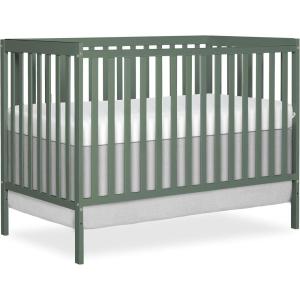 imageDream On Me Synergy 5In1 Convertible Crib In Black JPMA ampamp Greenguard Gold Certified Constructed out of solid reclaimed New Zealand Pine wood Features 3 mattress height settingsMeadow Green