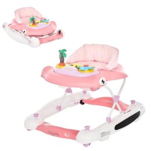 imageDream on Me 2in1 Aloha Fun Baby Walker in Blue Easily Convertible Baby Walker Adjustable Three Position Height Settings Easy to Fold and StorePink