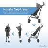 imageDream On Me Aero Travel Lightweight Umbrella Stroller Easy to Fold and Carry Travel Stroller Adjustable and Removable CanopyBlack