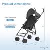 imageDream On Me Aero Travel Lightweight Umbrella Stroller Easy to Fold and Carry Travel Stroller Adjustable and Removable CanopyBlack