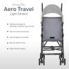 imageDream On Me Aero Travel Lightweight Umbrella Stroller Easy to Fold and Carry Travel Stroller Adjustable and Removable CanopyGray