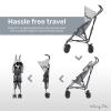 imageDream On Me Aero Travel Lightweight Umbrella Stroller Easy to Fold and Carry Travel Stroller Adjustable and Removable CanopyGray