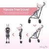 imageDream On Me Aero Travel Lightweight Umbrella Stroller Easy to Fold and Carry Travel Stroller Adjustable and Removable CanopyPink