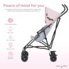 imageDream On Me Aero Travel Lightweight Umbrella Stroller Easy to Fold and Carry Travel Stroller Adjustable and Removable CanopyPink