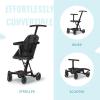 imageDream On Me Lightweight And Compact Coast Rider Stroller With One Hand Easy Fold Adjustable Handles And Soft Ride Wheels GreyBlack