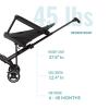 imageDream On Me Lightweight And Compact Coast Rider Stroller With One Hand Easy Fold Adjustable Handles And Soft Ride Wheels GreyBlack