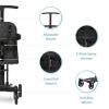 imageDream On Me Lightweight And Compact Coast Rider Stroller With One Hand Easy Fold Adjustable Handles And Soft Ride Wheels GreyBlack