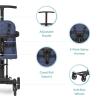 imageDream On Me Lightweight And Compact Coast Rider Stroller With One Hand Easy Fold Adjustable Handles And Soft Ride Wheels GreyNavy