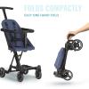 imageDream On Me Lightweight And Compact Coast Rider Stroller With One Hand Easy Fold Adjustable Handles And Soft Ride Wheels GreyNavy