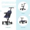 imageDream On Me Lightweight And Compact Coast Rider Stroller With One Hand Easy Fold Adjustable Handles And Soft Ride Wheels GreyNavy