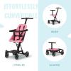 imageDream On Me Lightweight And Compact Coast Rider Stroller With One Hand Easy Fold Adjustable Handles And Soft Ride Wheels GreyPink