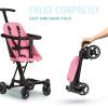 imageDream On Me Lightweight And Compact Coast Rider Stroller With One Hand Easy Fold Adjustable Handles And Soft Ride Wheels GreyPink