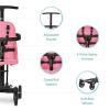 imageDream On Me Lightweight And Compact Coast Rider Stroller With One Hand Easy Fold Adjustable Handles And Soft Ride Wheels GreyPink