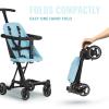 imageDream On Me Lightweight And Compact Coast Rider Stroller With One Hand Easy Fold Adjustable Handles And Soft Ride Wheels GreySky Blue