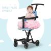 imageDream On Me Lightweight And Compact Coast Rider Stroller With One Hand Easy Fold Adjustable Handles And Soft Ride Wheels GreySky Blue