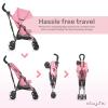 imageDream On Me Rover Convenience Baby Stroller in Pink Lightweight ampamp Compact Umbrella Stroller Easy oneHand fold Travel Stroller Lockable Rear Wheels Removable ampamp Adjustable CanopyPink