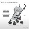 imageDream On Me Rover Convenience Baby Stroller in Pink Lightweight ampamp Compact Umbrella Stroller Easy oneHand fold Travel Stroller Lockable Rear Wheels Removable ampamp Adjustable CanopyGrey
