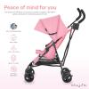 imageDream On Me Rover Convenience Baby Stroller in Pink Lightweight ampamp Compact Umbrella Stroller Easy oneHand fold Travel Stroller Lockable Rear Wheels Removable ampamp Adjustable CanopyPink