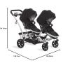 imageDream On Me Track Tandem Double Umbrella Stroller in Black Lightweight Double Stroller for Infant and Toddler MultiPosition Reversible ampamp Reclining Seats Large Storage Basket and CanopyBlack