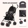 imageDream On Me Vista Moonwalk Baby Stroller in Black Lightweight Infant Stroller with Compact Fold MultiPosition Recline Umbrella Stroller with Canopy Extra Large Storage and Cup HolderBlack