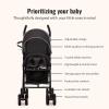 imageDream On Me Vista Moonwalk Baby Stroller in Black Lightweight Infant Stroller with Compact Fold MultiPosition Recline Umbrella Stroller with Canopy Extra Large Storage and Cup HolderBlack