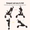 imageDream On Me Vista Moonwalk Baby Stroller in Black Lightweight Infant Stroller with Compact Fold MultiPosition Recline Umbrella Stroller with Canopy Extra Large Storage and Cup HolderBlack