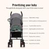 imageDream On Me Vista Moonwalk Baby Stroller in Black Lightweight Infant Stroller with Compact Fold MultiPosition Recline Umbrella Stroller with Canopy Extra Large Storage and Cup HolderMint