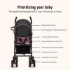 imageDream On Me Vista Moonwalk Baby Stroller in Black Lightweight Infant Stroller with Compact Fold MultiPosition Recline Umbrella Stroller with Canopy Extra Large Storage and Cup HolderPink