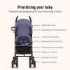 imageDream On Me Vista Moonwalk Baby Stroller in Black Lightweight Infant Stroller with Compact Fold MultiPosition Recline Umbrella Stroller with Canopy Extra Large Storage and Cup HolderBlue