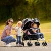 imageDream On Me Volgo Twin Umbrella Stroller in Mint Lightweight Double Stroller for Infant ampamp Toddler Compact Easy Fold Large Storage Basket Large and Adjustable CanopyPink