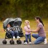 imageDream On Me Volgo Twin Umbrella Stroller in Mint Lightweight Double Stroller for Infant ampamp Toddler Compact Easy Fold Large Storage Basket Large and Adjustable CanopyGray