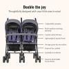 imageDream On Me Volgo Twin Umbrella Stroller in Mint Lightweight Double Stroller for Infant ampamp Toddler Compact Easy Fold Large Storage Basket Large and Adjustable CanopyPurple