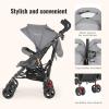 imageDream On Me Volgo Twin Umbrella Stroller in Mint Lightweight Double Stroller for Infant ampamp Toddler Compact Easy Fold Large Storage Basket Large and Adjustable CanopyPurple