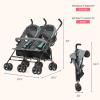 imageDream On Me Volgo Twin Umbrella Stroller in Mint Lightweight Double Stroller for Infant ampamp Toddler Compact Easy Fold Large Storage Basket Large and Adjustable CanopyMint